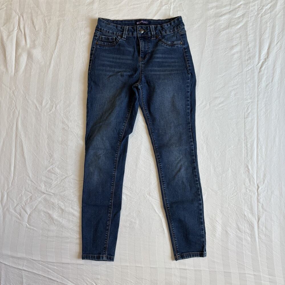 Blue Spice Womens Skinny Jeans Size 5 Stretch Mid Rise Dark Wash Denim